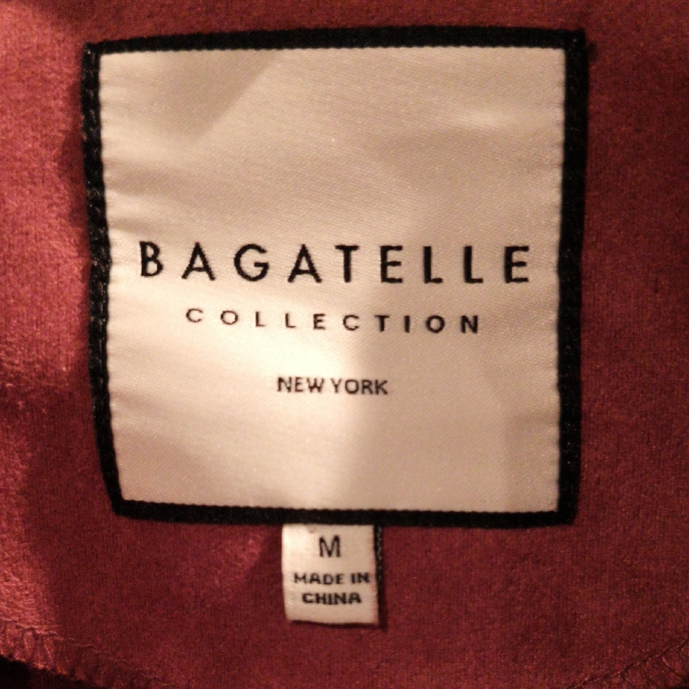 Bagatelle Poly/Spandex Blend Rust Colored Jacket With Shoulder Straps Medium